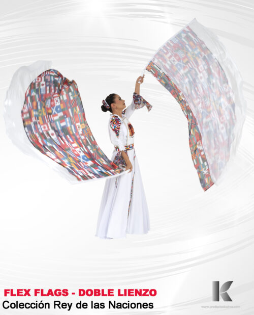 FLEX FLAGS DOBLE LIENZO REY DE LAS NACIONES