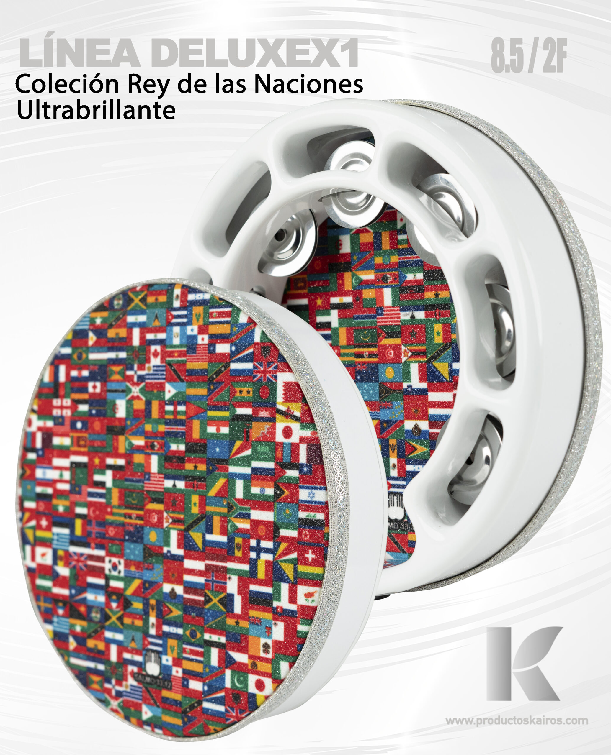 PANDERO ULTRABRILLANTE DELUXE REY DE LAS NACIONES 8.5 1F