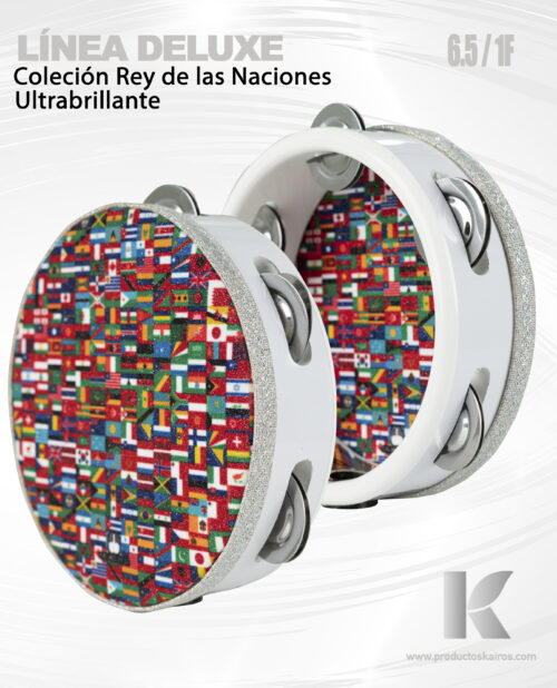 PANDERO ULTRABRILLANTE DELUXE REY DE LAS NACIONES 6.5 1F
