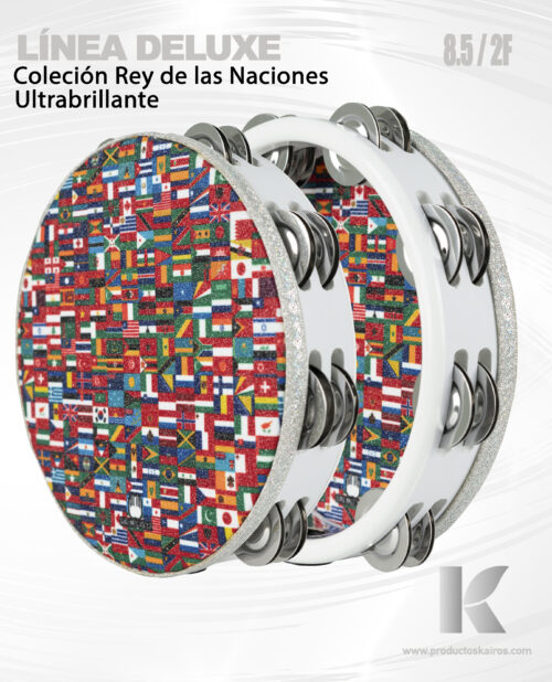 PANDERO ULTRABRILLANTE DELUXE REY DE LAS NACIONES 8.5 2F