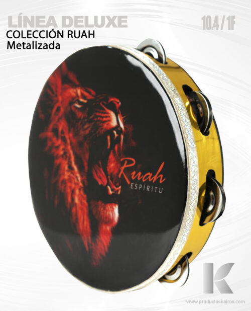 PANDERO METALIZADO DELUXE RUAH 10.4 1F