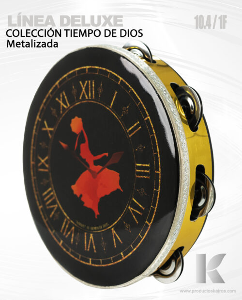 PANDERO METALIZADO DELUXE TIEMPO DE DIOS 10.4 1F