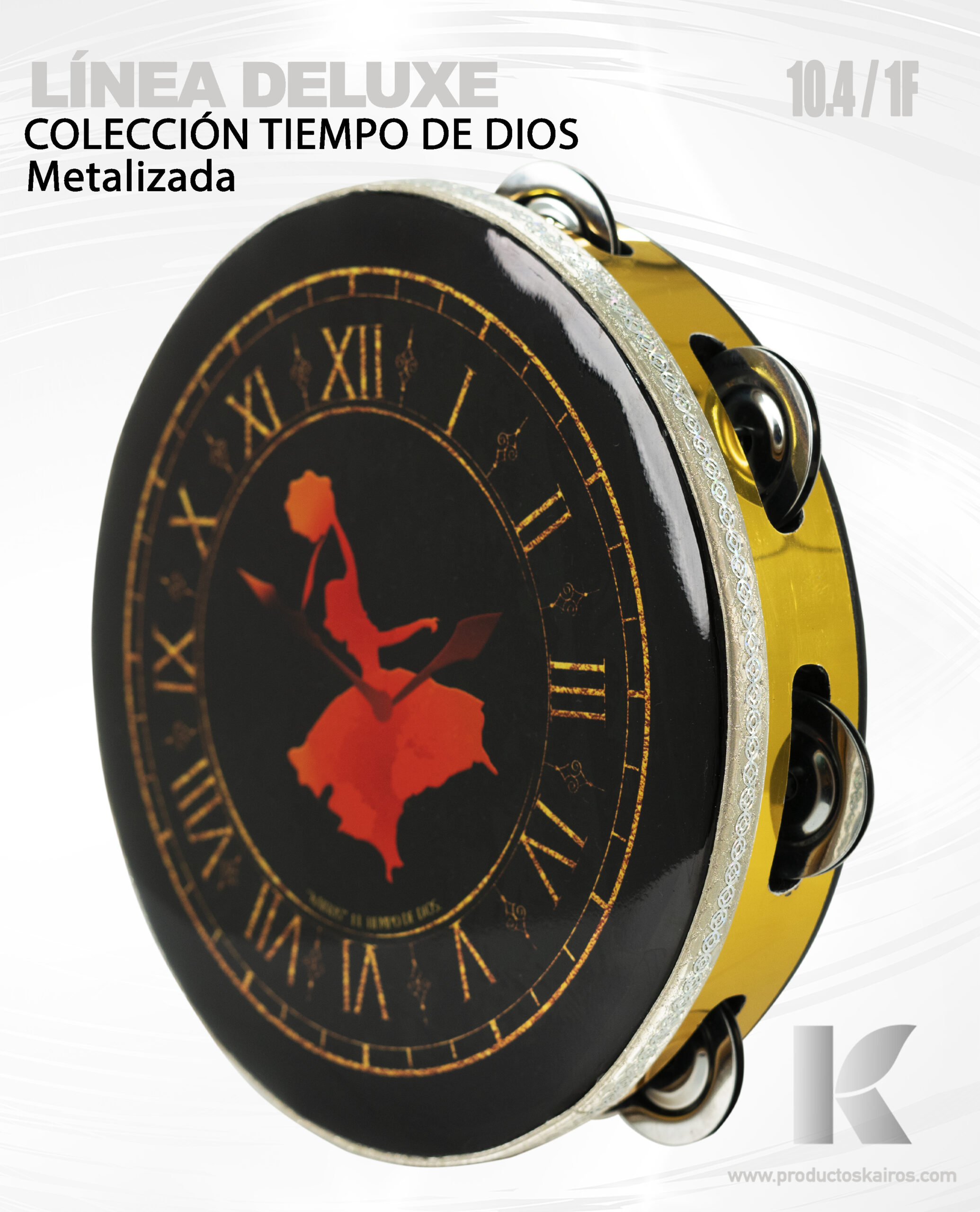 PANDERO METALIZADO DELUXE TIEMPO DE DIOS 10.4 1F