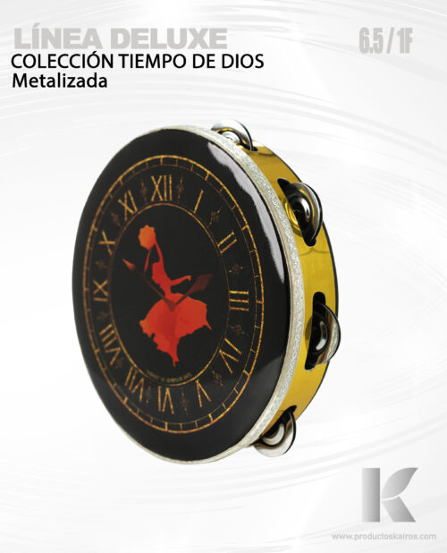 PANDERO METALIZADO DELUXE TIEMPO DE DIOS 6.5 1F