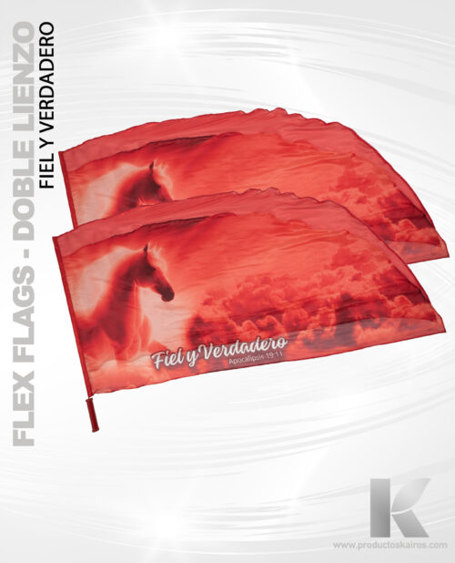 FLEX FLAGS-DOBLE LIENZO FIEL Y VERDADERO