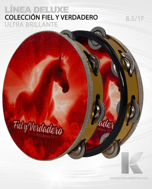 PANDERO ULTRA BRILLANTE DELUXE-FIEL Y VERDADERO 8.5" 1/F