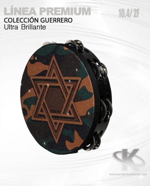Pandero CLASICO Ultrabrillante Línea Premium Guerrero 10.4" 2/F